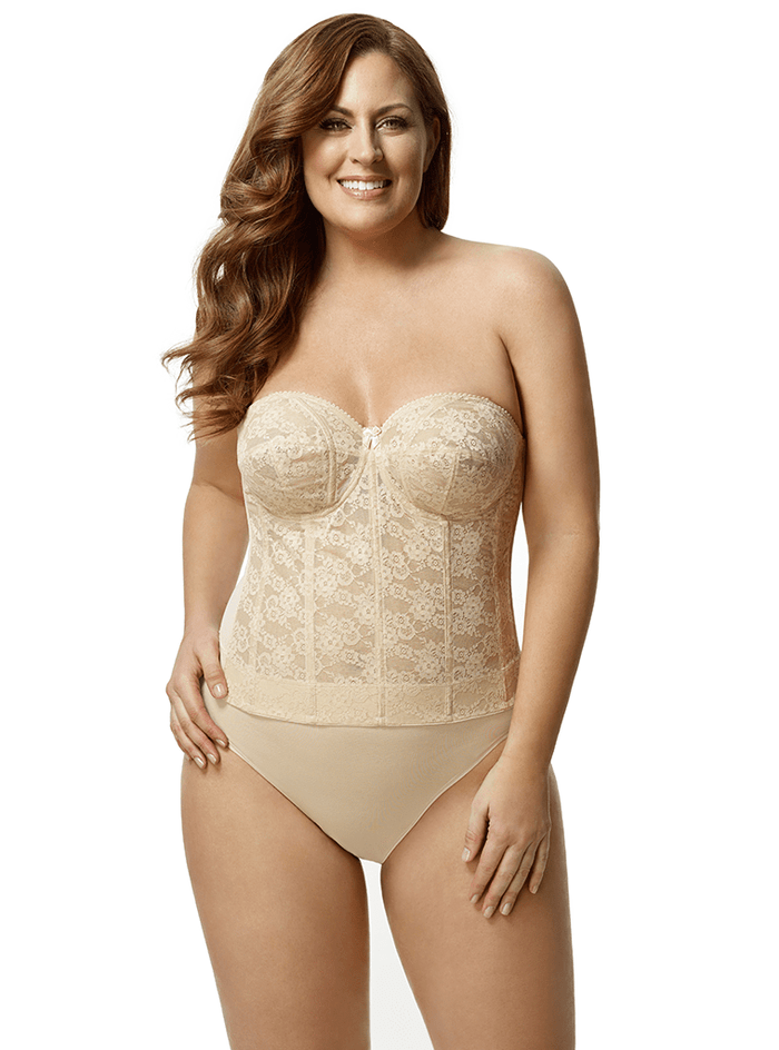 Elila Lace Strapless Longline