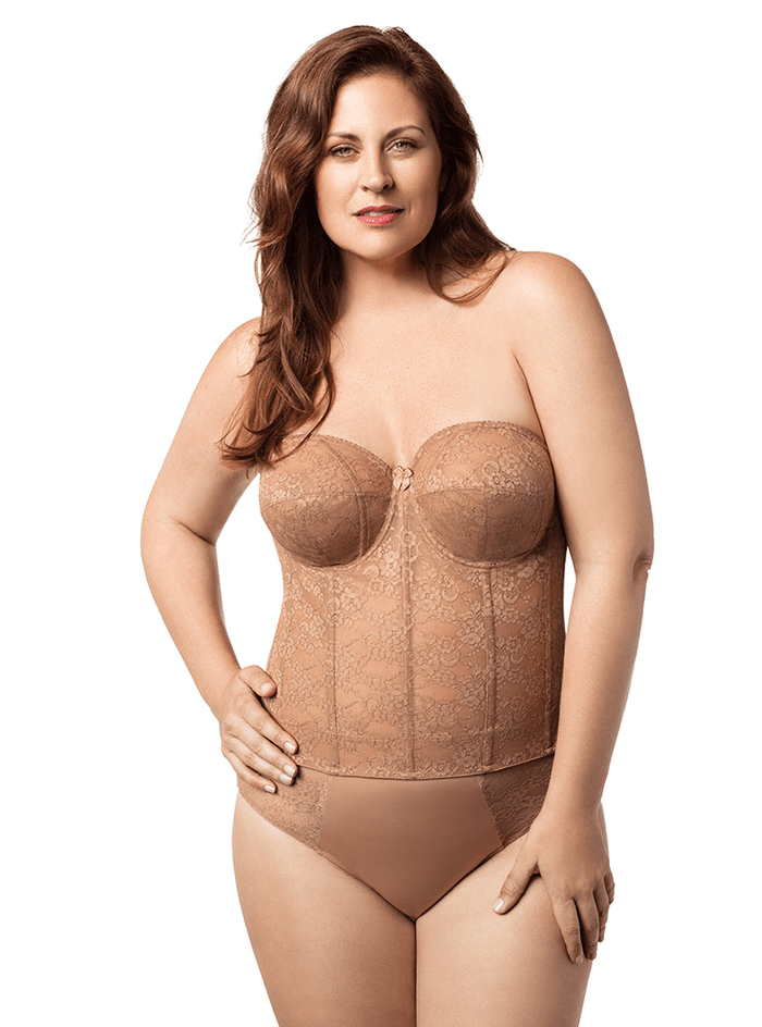Elila Lace Strapless Longline