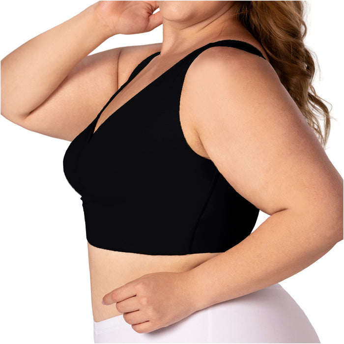 Fajas M & D V-Neck Lift Top Seamless Pre-Molded Bra