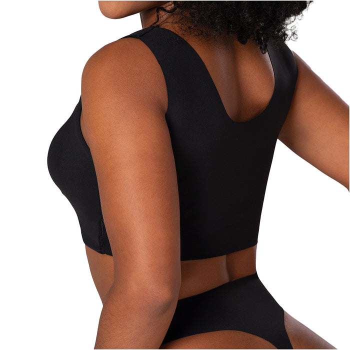 Fajas M & D V-Neck Lift Top Seamless Pre-Molded Bra