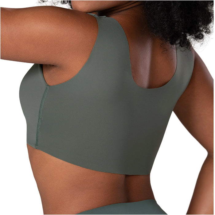 Fajas M & D V-Neck Lift Top Seamless Pre-Molded Bra