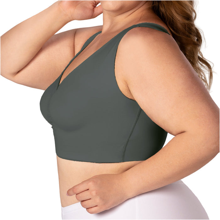 Fajas M & D V-Neck Lift Top Seamless Pre-Molded Bra