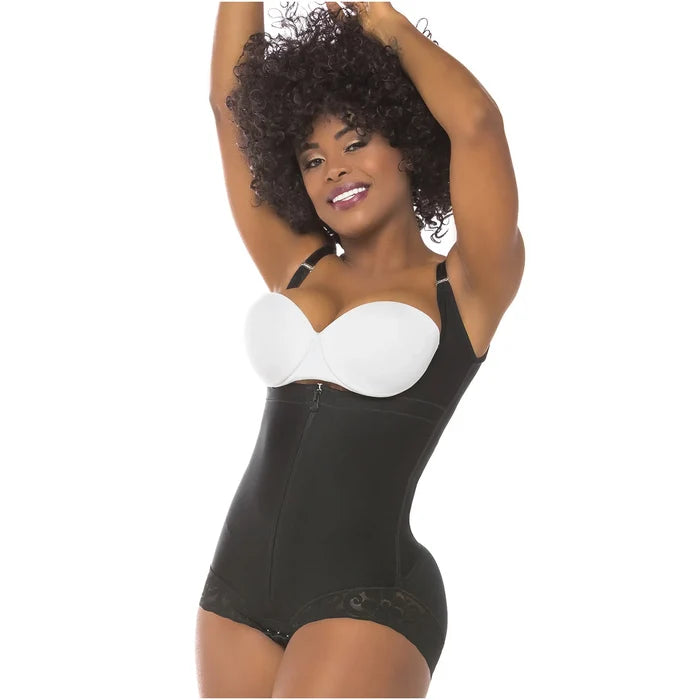 Fajas Salome Butt Lifter Tummy Control Shapewear for Women Open Bust Hiphugger Bodysuit Powernet
