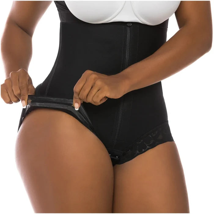 Fajas Salome Butt Lifter Tummy Control Shapewear for Women Open Bust Hiphugger Bodysuit Powernet