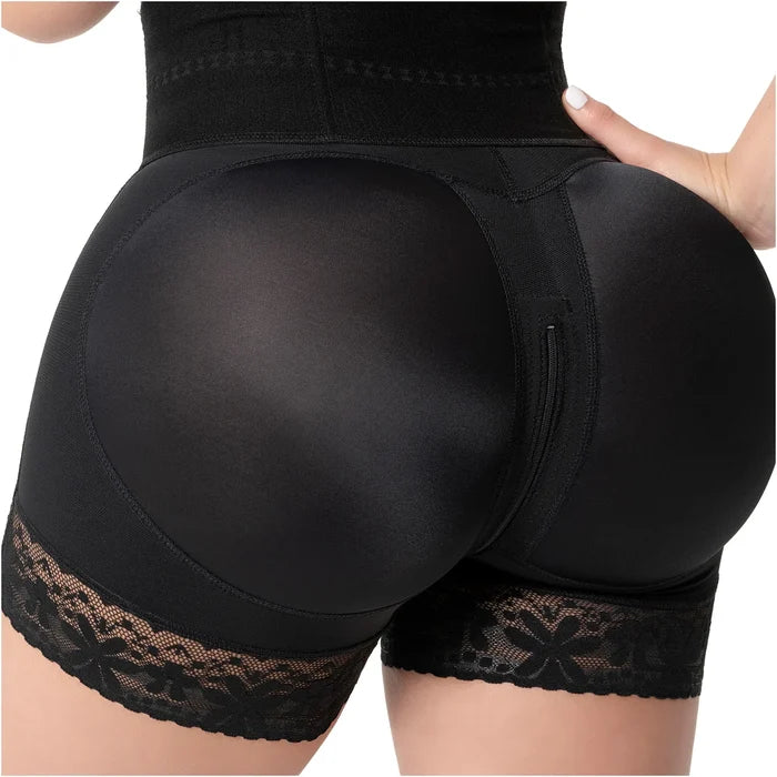Fajas Salome Butt Lifting Shapewear Shorts with Elastic Waistband and Front Hooks