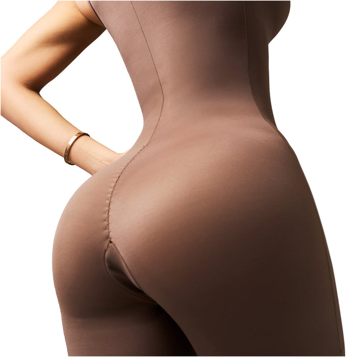 Fajas Salome Invisible Bodysuit Mid-Thigh Microfiber Shaper Seamless Daily Shapewear & Top