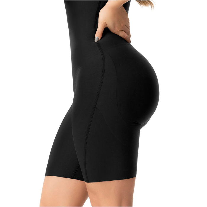 Fajas Salome Mid-Thigh Bodysuit Seamless Tummy Control & Pre-Molded Butt Lift