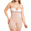 Fajas Salome Mid Thigh Firm Compression Full Body Shaper for Women Butt Lifter Open Bust Postpartum Bodysuit Powernet
