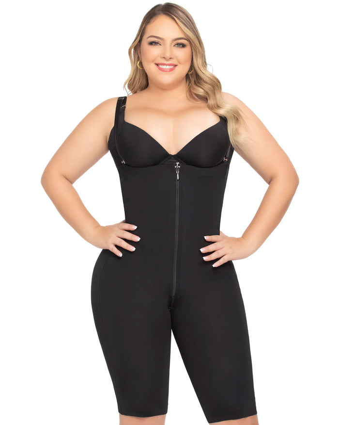 Fajas Uplady Tummy Control Shapewear Open Bust Bodysuit for Women Knee Lenght Faja Stage 1