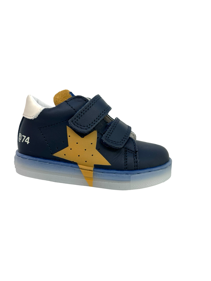 Falcotto Navy Sneaker with Yellow Star-Salazar