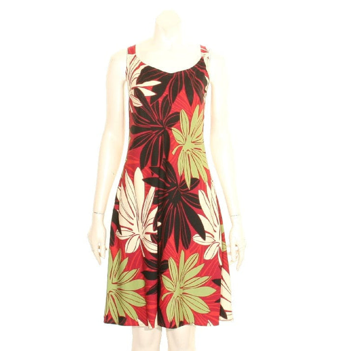 Fan Leaf  Short Tank Dress