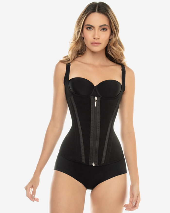 Final Sale Clearance CYSM Vest With V Shape & Zipper - 1328