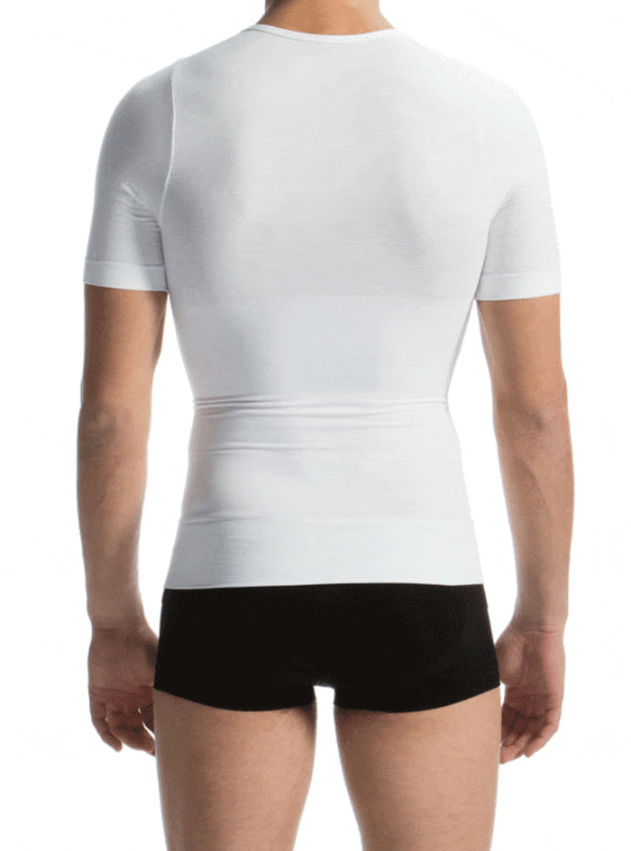 FarmaCell Men's Short Sleeve Tummy Control Body Shaping T-Shirt