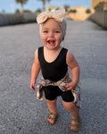 Gigi Bikeshort Romper - Black product_type - Bailey's Blossoms
