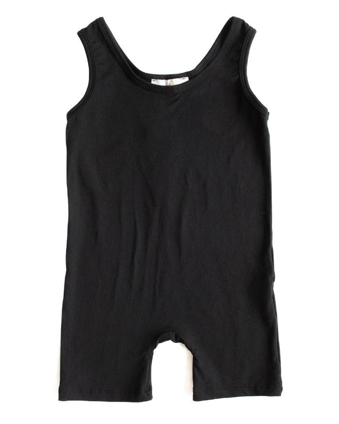Gigi Bikeshort Romper - Black #product_type - Bailey's Blossoms