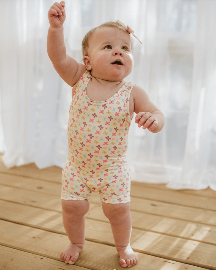 Gigi Bikeshort Romper - Butterfly Kisses product_type - Bailey's Blossoms