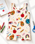 Gigi Bikeshort Romper - Schoolhouse Cutie product_type - Bailey's Blossoms