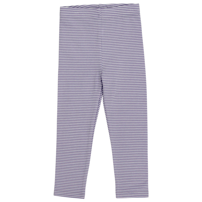 Girls Leggings - Lilac Stripe Knit