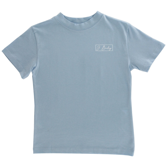 Girls Logo Tee - Macaroons on Bayberry