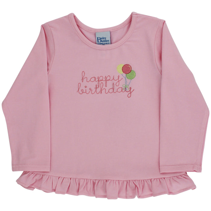 Happy Birthday - Girls Long Sleeve Shirt