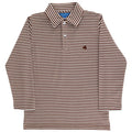 Harry Long Sleeve Polo - Brown/White Stripe