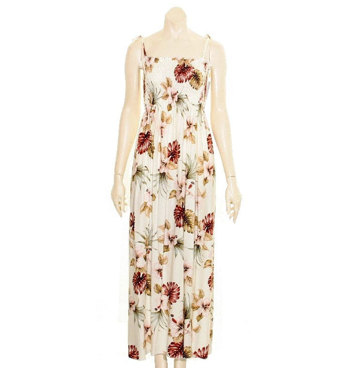 Hawaiian Floral Long Smock Dress TEH210