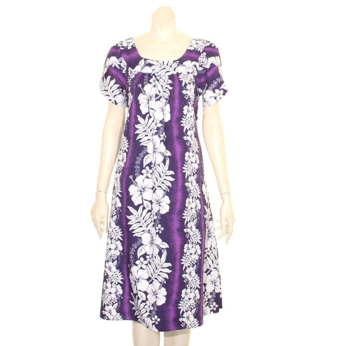 Hibiscus Panel Tulip Sleeve Dress