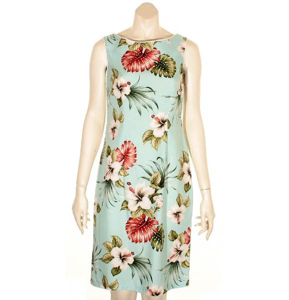 Hibiscus Short Piped Neck Dress