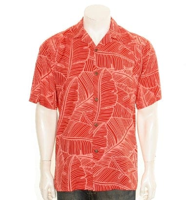 Hilo Hattie Banana Leaf  Rayon Men's Aloha Shirt