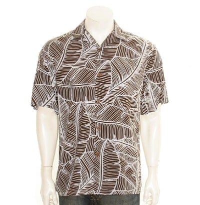 Hilo Hattie Banana Leaf  Rayon Men's Aloha Shirt