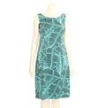 Hilo Hattie Banana Leaf Rayon  Short Piped Neck Dress