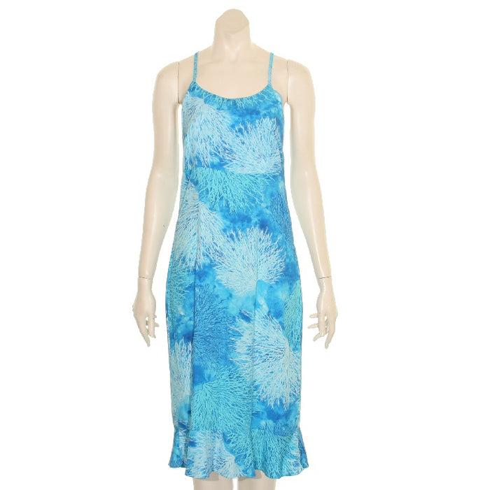 Hilo Hattie Coral Print Strap Dress L3042