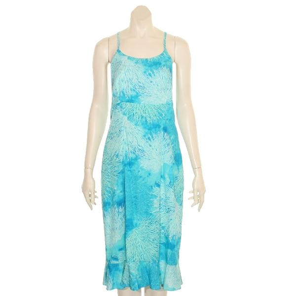 Hilo Hattie Coral Print Strap Dress L3042