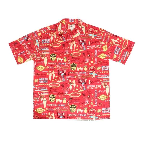 Hilo Hattie Original "Surf Town" Cotton Men's Aloha Shirt