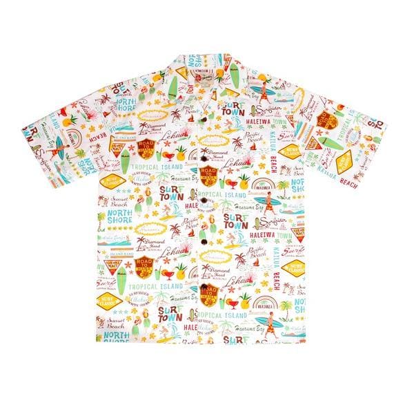 Hilo Hattie Original "Surf Town" Cotton Men's Aloha Shirt