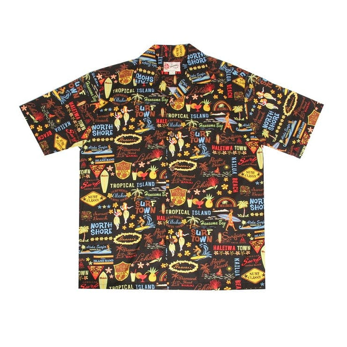 Hilo Hattie Original "Surf Town" Cotton Men's Aloha Shirt