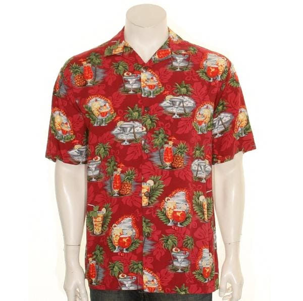 Hilo Hattie Tropical Martini Men's Aloha Shirt