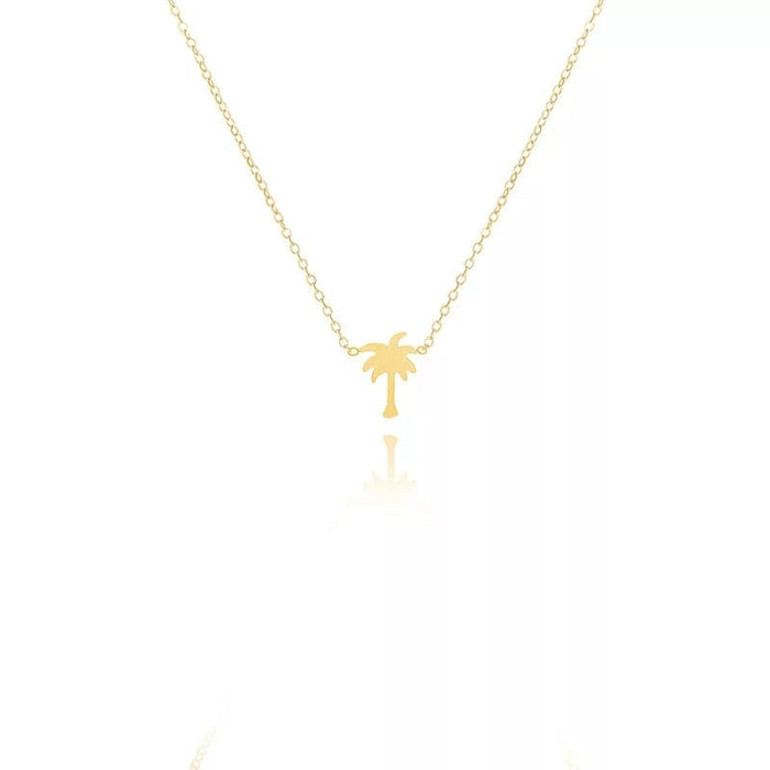 Human Design Palm Tree Necklace Gold