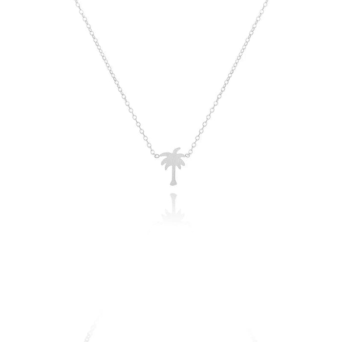 Human Design Palm Tree Necklace Silver