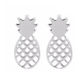 Human Design Pineapple Stud Earrings Silver