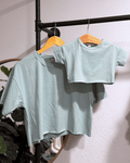 PREORDER! Indy Essential Crop Tee - Powder Blue product_type - Bailey's Blossoms