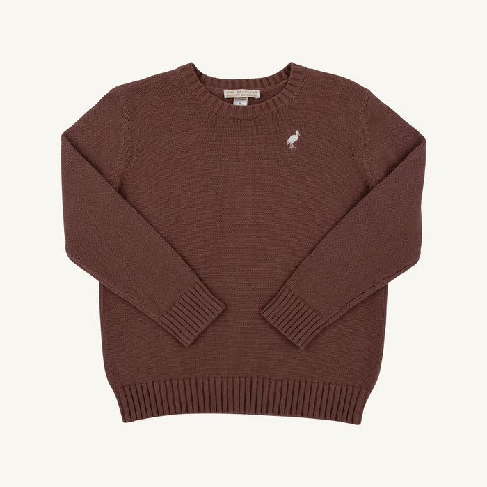 Isaac’s Sweater Gray Bay Brown Palmetto Pearl