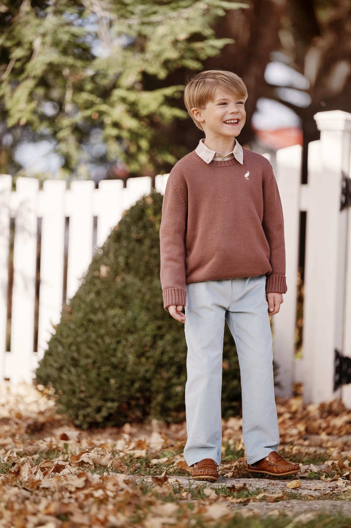 Isaac’s Sweater Gray Bay Brown Palmetto Pearl