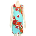 Island Tye Dye Tank Dress(110440) ~ Sky Blue/Orange