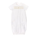 Ivory Christening - Boys Short Sleeve Sac