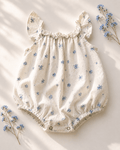 Ivy Flutter Sleeve Bubble Romper - Blue Patina product_type - Bailey's Blossoms