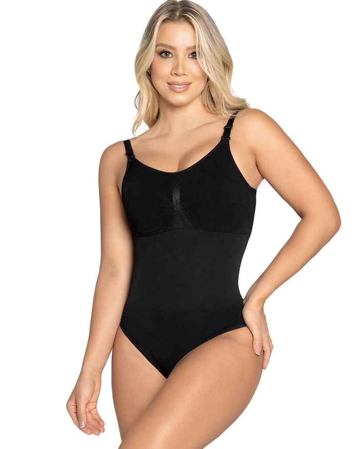 Jackie London Seamless Bust-Thong BodySuit - 116