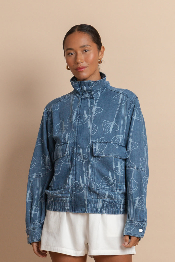 Jenner Jacket - Dark Wash Anthurium