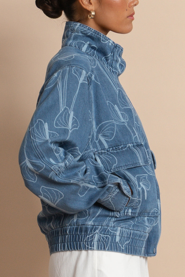 Jenner Jacket - Dark Wash Anthurium