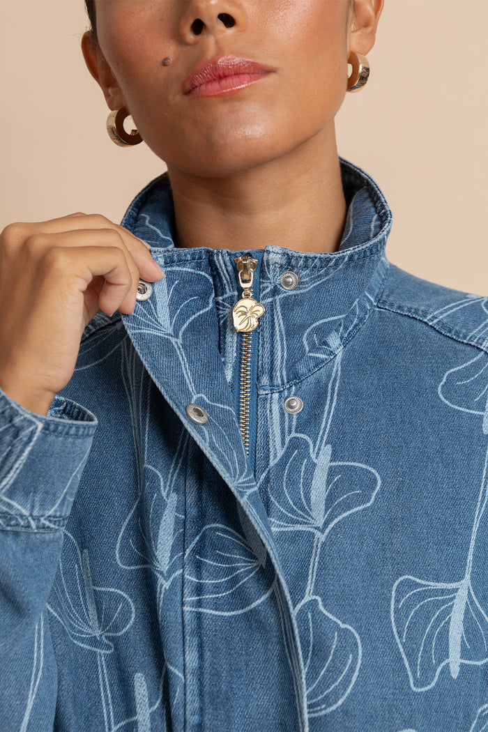 Jenner Jacket - Dark Wash Anthurium